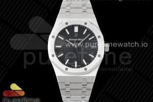 IPF 오데마피게 로얄오크 15500 블랙다이얼 스틸브레이슬릿 Royal Oak 41mm 15500 SS IPF 1:1 Best Edition Black Textured Dial on SS Bracelet SA4302 Super Clone