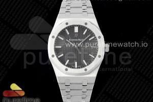 IPF 오데마피게 로얄오크 15500 그레이다이얼 스틸브레이슬릿 Royal Oak 41mm 15500 SS IPF 1:1 Best Edition Gray Textured Dial on SS Bracelet SA4302 Super Clone