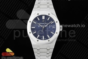 IPF 오데마피게 로얄오크 15500 블루다이얼 스틸브레이슬릿  Royal Oak 41mm 15500 SS IPF 1:1 Best Edition Blue Textured Dial on SS Bracelet SA4302 Super Clone