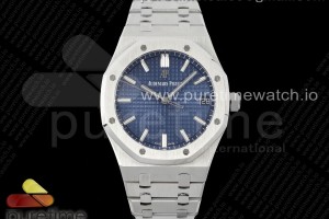 ZF V3 오데마피게 로얄오크 15500 블루다이얼 스틸브레이슬릿 Royal Oak 41mm 15500 SS ZF 1:1 Best Edition Blue Textured Dial on SS Bracelet A4302 Super Clone V3