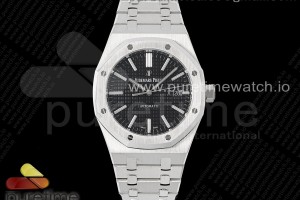 APSF V2 오데마피게 로얄오크 15400 블랙다이얼 스틸브레이슬릿 Royal Oak 41mm 15400 SS APSF 1:1 Best Edition Black Textured Dial on SS Bracelet A3120 Super Clone V2