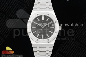 APSF V2 오데마피게 로얄오크 15400 그레이다이얼 스틸브레이슬릿  Royal Oak 41mm 15400 SS APSF 1:1 Best Edition Gray Textured Dial on SS Bracelet A3120 Super Clone V2