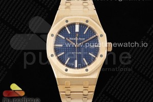 ZF V2 오데마피게 로얄오크 15400 로즈골드 블루다이얼 스틸브레이슬릿 Royal Oak 41mm 15400 RG ZF 1:1 Best Edition Blue Textured Dial on RG Bracelet V2 SA3120 Super Clone
