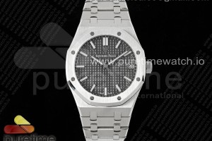 APSF 오데마피게 로얄오크 15500 그레이다이얼 스틸브레이슬릿 Royal Oak 41mm 15500 SS APSF 1:1 Best Edition Gray Textured Dial on SS Bracelet A4302 Super Clone