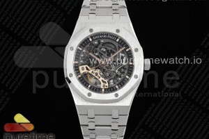 APSF 오데마피게 로얄오크 15407 스켈레톤다이얼 스틸브레이슬릿 Royal Oak 41mm Openworked 15407 SS APSF 1:1 Best Edition on SS Bracelet A3132