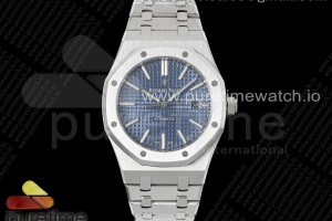 RSF 오데마피게 로얄오크 15400 블루다이얼 스틸브레이슬릿 Royal Oak 41mm 15400 SS RSF 1:1 Best Edition Blue Textured Dial on SS Bracelet A3120 Super Clone