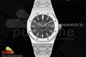 RSF 오데마피게 로얄오크 15400 블랙다이얼 스틸브레이슬릿  Royal Oak 41mm 15400 SS RSF 1:1 Best Edition Black Textured Dial on SS Bracelet A3120 Super Clone