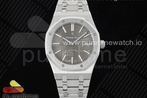 RSF 오데마피게 로얄오크 15400 그레이다이얼 스틸브레이슬릿  Royal Oak 41mm 15400 SS RSF 1:1 Best Edition Gray Textured Dial on SS Bracelet A3120 Super Clone