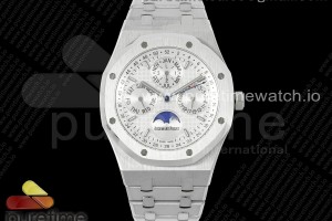 APSF 오데마피게 로얄오크 퍼페츄얼캘린더 실버다이얼 스틸브레이슬릿  Royal Oak 41mm Complicated 26574 SS APSF1:1 Best Edition Silver Dial on SS Bracelet A5134