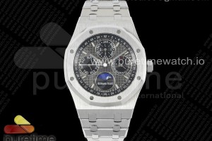 APSF 오데마피게 로얄오크 퍼페츄얼캘린더 그레이/블랙다이얼 스틸브레이슬릿  Royal Oak 41mm Complicated 26574 SS APSF1:1 Best Edition Gray/Black Dial on SS Bracelet A5134