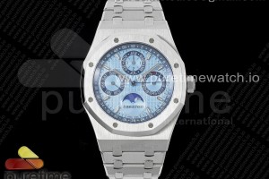 APSF 오데마피게 로얄오크 퍼페츄얼캘린더 아이스블루다이얼 스틸브레이슬릿  Royal Oak 41mm Complicated 26574 SS APSF1:1 Best Edition Ice Blue Dial on SS Bracelet A5134