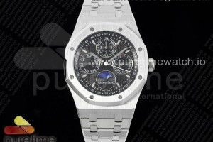 APSF 오데마피게 로얄오크 퍼페츄얼캘린더 블랙다이얼 스틸브레이슬릿  Royal Oak 41mm Complicated 26574 SS APSF1:1 Best Edition Black Dial on SS Bracelet A5134