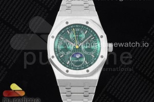 APSF 오데마피게 로얄오크 퍼페츄얼캘린더 그린다이얼 스틸브레이슬릿  Royal Oak 41mm Complicated 26574 SS APSF1:1 Best Edition Green Dial on SS Bracelet A5134