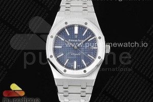 ZF 오데마피게 로얄오크 15400 블루다이얼 스틸브레이슬릿 Royal Oak 41mm 15400 SS ZF 1:1 Best Edition Blue Textured Dial on SS Bracelet A3120 (Free Box)