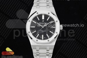 ZF 오데마피게 로얄오크 15400 블랙다이얼 스틸브레이슬릿 Royal Oak 41mm 15400 SS ZF 1:1 Best Edition Black Textured Dial on SS Bracelet SA3120 Super Clone