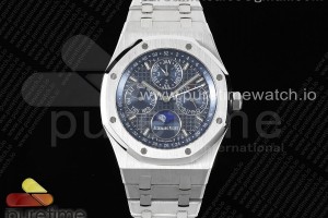 APSF 오데마피게 로얄오크 퍼페츄얼캘린더 블루다이얼 스틸브레이슬릿 Royal Oak 41mm Complicated 26574 SS APSF 1:1 Best Edition Blue Dial on SS Bracelet A5134 (CHS)