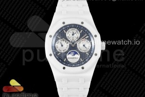 APSF 오데마피게 로얄오크 퍼페츄얼캘린더 화이트세라믹 블루다이얼 세라믹브레이슬릿 Royal Oak Perpetual Calendar 26579cb White Ceramic APSF Best Edition on Ceramic Bracelet A5134 (CHS)