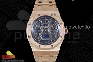 APSF 오데마피게 로얄오크 퍼페츄얼캘린더 로즈골드 블루다이얼 스틸브레이슬릿 Royal Oak 41mm Complicated 26574 RG APSF1:1 Best Edition Blue Dial on RG Bracelet A5134