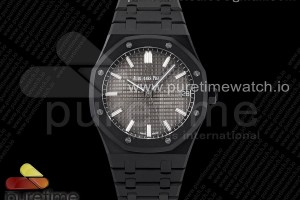 ZF V2 오데마피게 로얄오크 AP15500 DLC블랙 그레이다이얼 Royal Oak 41mm 15500 DLC ZF 1:1 Best Edition Gray Textured Dial on SS Bracelet A4302 V2(Free Box)
