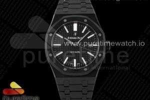 ZF 오데마피게 로얄오크 15400 DLC블랙 블랙다이얼 스틸브레이슬릿 Royal Oak 41mm 15400 DLC ZF 1:1 Best Edition Black Textured Dial on DLC Bracelet A3120 (Free Box)