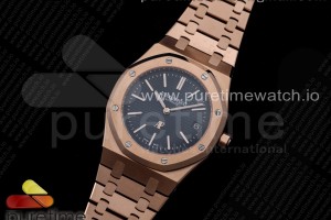 KZF 오데마피게 로얄오크 150202 로즈골드 블루다이얼 스틸브레이슬릿 Royal Oak 39mm 15202 RG KZF 1:1 Best Edition Blue Textured Dial on RG Bracelet A2121