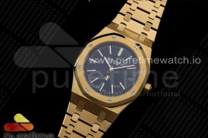 KZF 오데마피게 로얄오크 150202 옐로우골드 블랙다이얼 스틸브레이슬릿 Royal Oak 39mm 15202 YG KZF 1:1 Best Edition Blue Textured Dial on YG Bracelet A2121