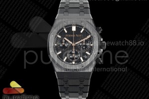 APSF 오데마피게 로얄오크 크로노 26240 블랙세라믹 블랙다이얼 블랙세라믹브레이슬릿 Royal Oak Chrono 26240 Black Ceramic APSF 1:1 Best Edition on Ceramic Bracelet SA4401 Super Clone
