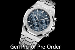 APSF 오데마피게 로얄오크 크로노 26240 블루다이얼 스틸브레이슬릿  Royal Oak Chrono 26240 SS APSF 1:1 Best Edition Blue Dial on SS Bracelet SA4401 Super Clone