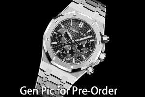 APSF 오데마피게 로얄오크 크로노 26240 블랙다이얼 스틸브레이슬릿 Royal Oak Chrono 26240 SS APSF 1:1 Best Edition Black Dial on SS Bracelet SA4401 Super Clone