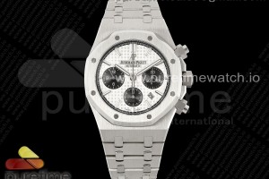 IPF 오데마피게 로얄오크 크로노 26331 화이트/블랙다이얼 스틸브레이슬릿 Royal Oak Chrono 26331 SS IPF 1:1 Best Edition White/Black Dial on SS Bracelet A7750