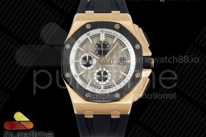 TKF 오데마피게 로얄오크 오프쇼어 44미리 로즈골드 그레이다이얼 블랙러버스트랩 Royal Oak Offshore 44mm RG TKF 1:1 Best Edition Gray Dial on Black Rubber Strap A3126