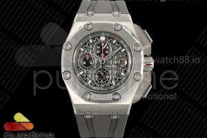 TKF 오데마피게 로얄오크 오프쇼어 슈마허 그레이다이얼 그레이러버스트랩  Royal Oak Offshore Schumacher SS TKF Best Edition Gray/Black Dial on Gray Rubber Strap A3126
