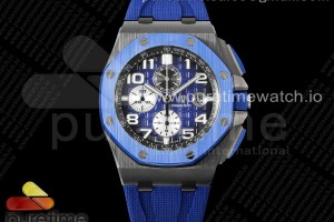 TKF 오데마피게 로얄오크 오프쇼어 44미리 블랙세라믹 블루다이얼 블루러버스트랩  Royal Oak Offshore 44mm Black Ceramic TKF 1:1 Best Edition Blue Dial on Blue Rubber Strap A3126