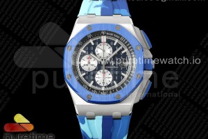 TKF 오데마피게 로얄오크 오프쇼어 44미리 블루다이얼 블루카모러버스트랩 Royal Oak Offshore 44mm SS TKF 1:1 Best Edition Blue Dial on Blue Camou Rubber Strap A3126