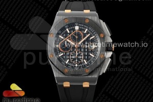 TKF 오데마피게 로얄오크 오프쇼어 44미리 블랙세라믹 블랙/로골다이얼 블랙러버스트랩 Royal Oak Offshore 44mm Black Ceramic TKF 1:1 Best Edition Black/RG Dial on Black Rubber Strap A3126