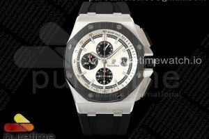 TKF 오데마피게 로얄오크 오프쇼어 44미리 화이트다이얼 블랙러버스트랩 Royal Oak Offshore 44mm SS TKF 1:1 Best Edition White Dial on Black Rubber Strap A3126