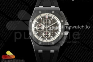 TKF 오데마피게 로얄오크 오프쇼어 44미리 블랙세라믹 그레이다이얼 블랙러버스트랩  Royal Oak Offshore 44mm Black Ceramic SS TKF 1:1 Best Edition Gray Dial on Black Rubber Strap A3126