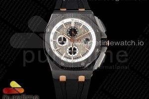JF V2 오데마피게 로얄오크 오프쇼어 블랙세라믹케이스 그레이다이얼 블랙러버스트랩 Royal Oak Offshore 44mm Black Ceramic Germany Edition JF 1:1 Best Edition on Rubber Strap A3126 V2