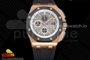 JF V2 오데마피게 로얄오크 오프쇼어 로즈골드 독일에디션 그레이다이얼 블랙러버스트랩 Royal Oak Offshore 44mm RG Germany Edition JF 1:1 Best Edition on Rubber Strap A3126 V2