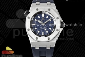 APSF 오데마피게 로얄오크 오프쇼어 다이버 15720 블루다이얼 블루러버스트랩 Royal Oak Offshore Diver 15720 SS APSF 1:1 Best Edition Blue Dial on Blue Rubber Strap A4308 Super Clone