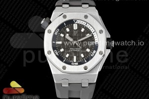 APSF 오데마피게 로얄오크 오프쇼어 다이버 15720 그레이다이얼 그레이러버스트랩 Royal Oak Offshore Diver 15720 SS APSF 1:1 Best Edition Gray Dial on Gray Rubber Strap A4308 Super Clone
