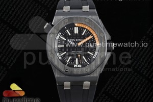 ZF 오데마피게 로얄오크 오프쇼어 다이버 15707 블랙세라믹 블랙다이얼 블랙러버스트랩 Royal Oak Offshore Diver 15707 Black Ceramic ZF 1:1 Best Edition SA3120 Super Clone