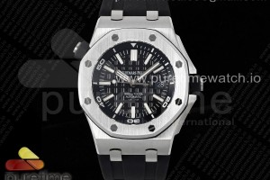 IPF 오데마피게 로얄오크 오프쇼어 다이버 15710 블랙다이얼 블랙러버스트랩 Royal Oak Offshore Diver 15710 IPF 1:1 Best Edition Black Dial on Black Rubber Strap SA3120 Super Clone