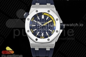 IPF 오데마피게 로얄오크 오프쇼어 다이버 15710 블루다이얼 블루러버스트랩 Royal Oak Offshore Diver 15710 IPF 1:1 Best Edition Blue Dial on Blue Rubber Strap SA3120 Super Clone