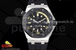 ZF 오데마피게 로얄오크 오프쇼어 다이버 15720 블랙세라믹베젤 블랙다이얼 블랙러버스트랩 Royal Oak Offshore Diver 15720 Black Ceramic Bezel ZF 1:1 Best Edition Black Dial on Black Rubber Strap A4308