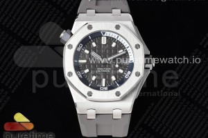ZF 오데마피게 로얄오크 오프쇼어 다이버 15720 그레이다이얼 그레이러버스트랩 Royal Oak Offshore Diver 15720 SS ZF 1:1 Best Edition Gray Dial on Gray Rubber Strap A4308