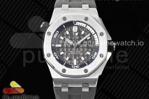 BF 오데마피게 로얄오크 오프쇼어 다이버 15720 그레이다이얼 그레이러버스트랩 Royal Oak Offshore Diver 15720 BF Best Edition Gray Dial on Gray Rubber Strap A4308