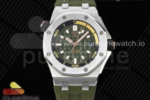 BF 오데마피게 로얄오크 오프쇼어 다이버 15720 그린다이얼 그린러버스트랩 Royal Oak Offshore Diver 15720 BF Best Edition Green Dial on Green Rubber Strap A4308