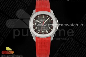 ZF V2 파텍필립 아쿠아넛 5167 그레이다이얼 레드러버스트랩 Aquanaut 5167A SS ZF 1:1 Best Edition Gray Dial on Red Rubber Strap 330CS V2