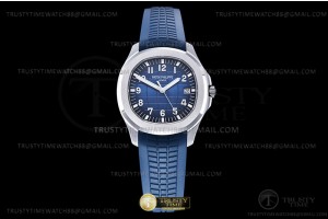 3KF V3 파텍필립 아쿠아넛 5168 블루다이얼 블루러버스트랩 Aquanaut Ref.5168 SS/RU Blue/Num 3KF V3 Asia 330